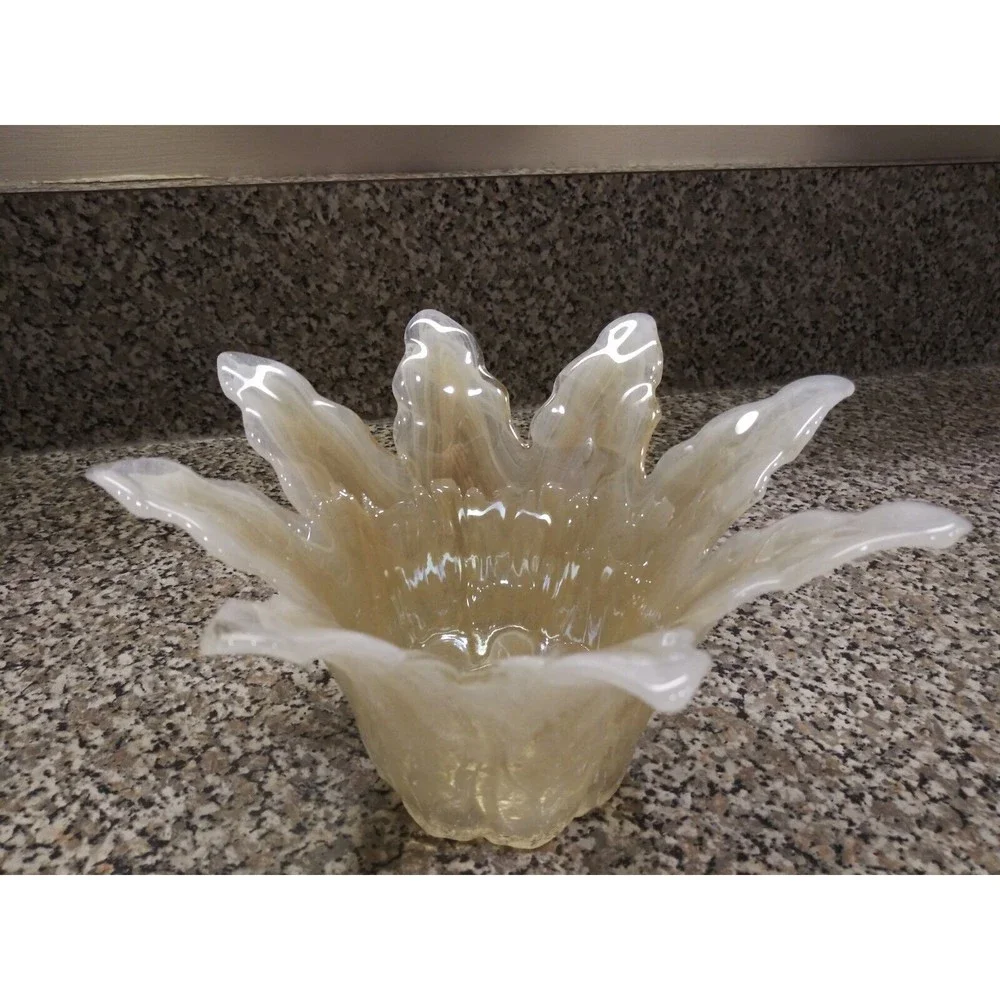 MURANO Italy Art Glass Hand Blown Flower Tealight/Votive Candle Holder NWT - Picture 5 of 5